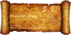 Steurer Irma névjegykártya